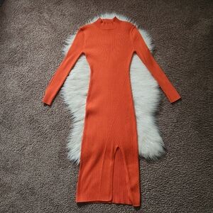 H&M Orange Sweater Dress